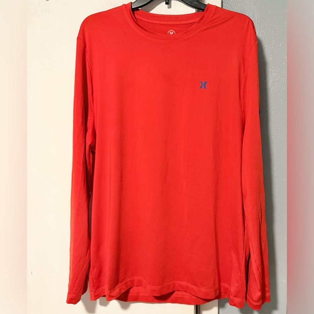 Hurley Men's Vibrant Red Long Sleeve Tee